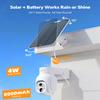 2K Solar Powered Security Cameras Wireless Outdoor, No Subscription, 6-Cam Pack, Home Security Camera System, 360 Pan & Tilt, Color Night Vision, 5G & 2.4G WiFi, 500GB HDD 10CH NVR, Motion Detection view 2