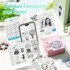 TYPONOS Sticker Printer, PM290 Mini Printer, Bluetooth Sticker Maker Machine with 3 Rolls Paper, Portable Print Pod for Study Notes, Journal, Lists, Pictures, DIY Gifts for School Office Home, Pink view 3