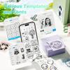 TYPONOS Sticker Printer, PM290 Mini Printer, Bluetooth Sticker Maker Machine with 3 Rolls Paper, Portable Print Pod for Study Notes, Journal, Lists, Pictures, DIY Gifts for School Office Home, Purple view 3
