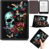 Case for 6" Kindle (11th Generation 2024-2022 Release), Slim Lightweight PU Leather Cover with Auto Sleep/Wake & Multi-Angle Stand Anti-Drop Case for Kindle 11th/12th Gen, Butterfly Rose Skull view 1