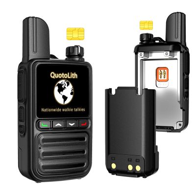 2 Pcs Lifetime Free Long Range Walkie Talkies,4G LTE Unlimited Range POC Two-Way Radios,with Lifetime SIM Card,Unlimited Range(Push-to-Talk Over Cellular) for Construction/Fleet Dispatch.