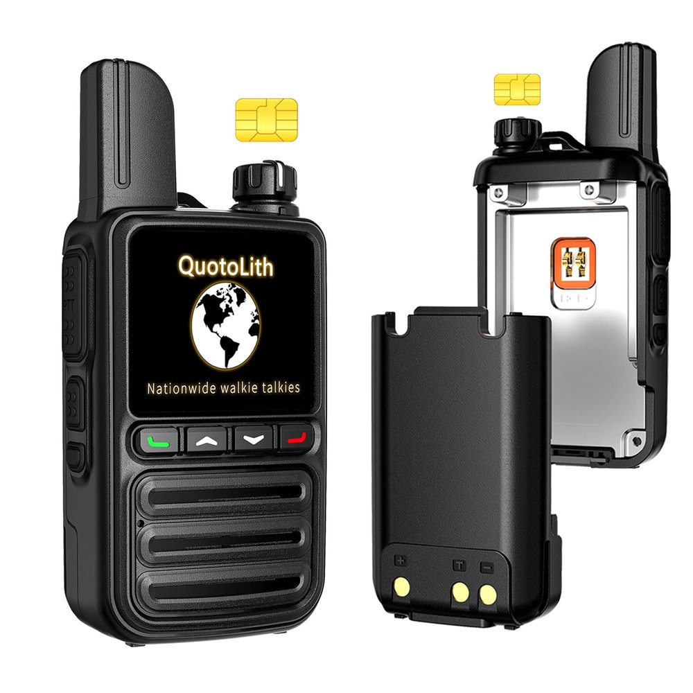2 Pcs Lifetime Free Long Range Walkie Talkies,4G LTE Unlimited Range POC Two-Way Radios,with Lifetime SIM Card,Unlimited Range(Push-to-Talk Over Cellular) for Construction/Fleet Dispatch.