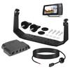 740149-1 Gimbal Mount and 740184-1 Cable Collector Tray and 720057-1 Power Cord Cable Fit for All Humminbird Helix 8/9/10 Models view 1