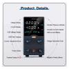 Laboratory Power Supplies DC Power Supply, 30V 5A 10A with 4-Digit LED Display, 5V/2A USB Charging Port Display(GA1203H 120V 3A) view 4