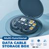 9 in 1 Cable Case, Multi USB Charging Adapter Kit, USB to USB-C Adapter, 60W Fast Charge Type-C Micro Cable, Cables Conversion Storage Box with Card Slot Phone Holder (Black) view 2