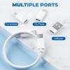 9 in 1 Cable Case, Multi USB Charging Adapter Kit, USB to USB-C Adapter, 60W Fast Charge Type-C Micro Cable, Cables Conversion Storage Box with Card Slot Phone Holder (Black) view 3