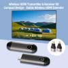 Upgrade Wireless HDMI Transmitter and Receiver, Plug and Play 4K Input 1080P Output, 164Ft/50M2.4G/5G Dual Band Video Audio Streaming for TV, Projector, Laptop, PC, Camera, Conference, Home Theater view 2