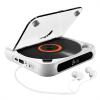 Portable CD Player with Bluetooth 5.3 Transmitter, 2000mAh Rechargeable, Built-in HiFi Dual Speakers, Supports CD/USB/AUX, LCD Display, Headphones Included for Home/Car (White) view 1