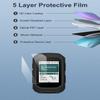Case Cover for for Garmin Edge MTB GPS Bike Computer - Silicone Case with 2 pcs Tempered Glass Screen Protector,Anti-Scratch &Shockproof &Transparent, High Definition Full Coverage (Black) view 3