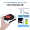 Portable CD Player with Bluetooth 5.3 Transmitter, 2000mAh Rechargeable, Built-in HiFi Dual Speakers, Supports CD/USB/AUX, LCD Display, Headphones Included for Home/Car (Black) view 3