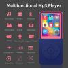 GOPOSOO MP3 Player with Bluetooth  Portable Bluetooth Mp3 Music Player,EQ,Breakpoint Play,Shuffle/Repeat,Music by Artist/Album/Style,FM Radio,Recorder,E-Book,SD Card Slot (Pink,32GB) view 2