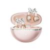 BEVCEFCC Clip-On Wireless Bluetooth Earbuds with Stylish Earrings Design, Lightweight Comfort, 48H Playtime for Women (Pink) view 1