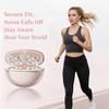 BEVCEFCC Clip-On Wireless Bluetooth Earbuds with Stylish Earrings Design, Lightweight Comfort, 48H Playtime for Women (Pink) view 3