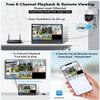 (2026 New) 4K PoE PTZ Security Camera System with 10'' Monitor, 8CH NVR, 6 Wired Outdoor Cameras, Pan Tilt Auto Tracking, AI Human Detection, Free App, No Monthly Fee, IP65 view 3