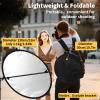 24/32/43/52in Light Reflectors for Photography with 5 in 1 Light Diffuser Panel &Bag,Photography Reflector Ideal for Content Creator Essentials&Photographer in Silver,Gold,White and Black view 4