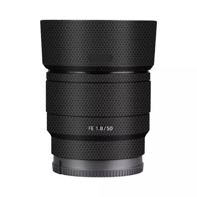 Camera Skin Wrap Lens Skins Protector Anti-Scratch Coat Wrap Cover Sticker for Sony FE 50mm F1.8 50 1.8(Matrix Black)