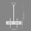 WQPMRMG TV Stand TV Unit, TV Ceiling Mount Adjustable Bracket, Fits Most LED Flat Screen, 40 to 60 Inch, Up to 50kg, VESA 400x600mm, White TV Mount TV Stand view 2