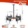 4 Sides Ceiling TV Mount Bracket - Tv Wall Mount, 360 Rotating Telescopic TV LIF, Height Adjustment TV Hanger, 4 Movement Flat/Curved Screen Bracket, Hanging R,32-50 inches TVs view 2