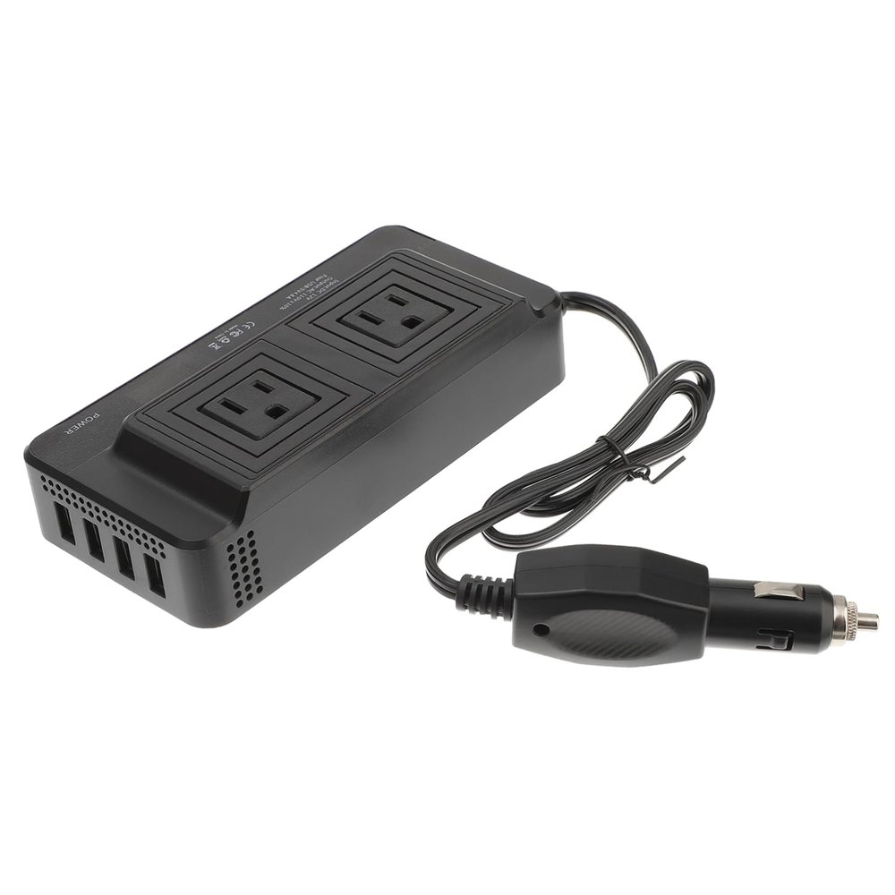 ABOOFAN Car Power Inverter to Vehicle Adapter with US Socket Compact Automotive Converter for Charging Phones Laptops Cameras and Small Appliances The Go