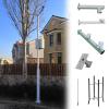 CHZDPP Outside Surveillance Pole with Lightning Rod, Universal Camera Bracket with 4 Mounting Arms, Spliced Security Pole for Ground Mount(138in (3.5m)) view 1