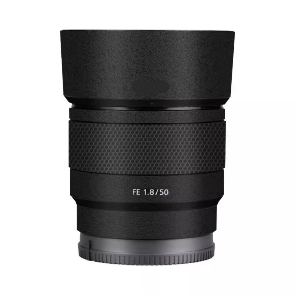 Camera Skin Wrap Lens Skins Protector Anti-Scratch Coat Wrap Cover Sticker for Sony FE 50mm F1.8 50 1.8(Frosted Black)