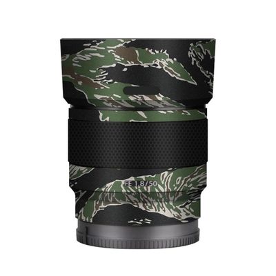 Camera Skin Wrap Lens Skins Protector Anti-Scratch Coat Wrap Cover Sticker for Sony FE 50mm F1.8 50 1.8(Tiger Stripe Camo)