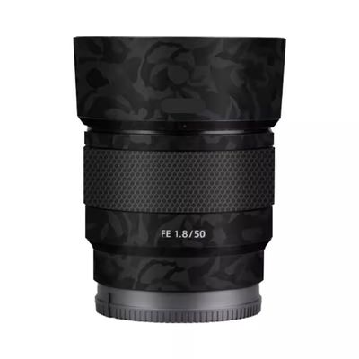Camera Skin Wrap Lens Skins Protector Anti-Scratch Coat Wrap Cover Sticker for Sony FE 50mm F1.8 50 1.8(Shadow Camo Black)
