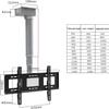 GDMEPMU Electric Ceiling TV Mount, Motorised, Telescopic Motorized Tv Mount, Adjustable Ceiling TV Mount Bracket, TV Lift Mechanism with Remote(120cm) view 2
