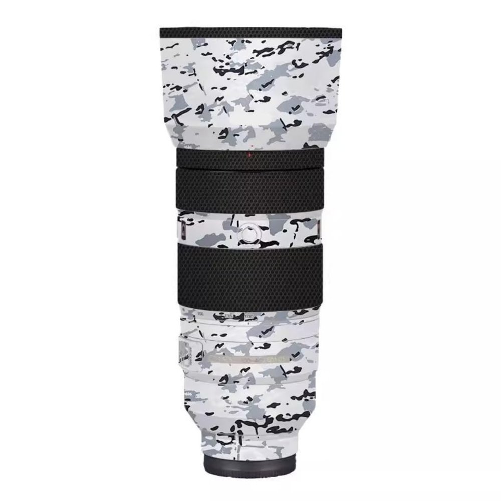 Camera Lens Sticker for Sony FE 100-400mm F4.5-5.6 Macro Coat Wraps Film Protector Vinyl Decal Skin 100-400 4.5-5.6(Snow Camouflage)