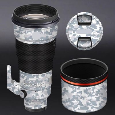 Camera Lens Sticker Coat Wrap Protective Film Body Protector Decal Skin for Sony FE 300mm F2.8 GM OSS 300 F2.8(Digital Camo Snow)