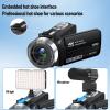 Wisoqu Camcorder Video Camera, 4K Ultra 80MP Vlogging Camera for, 18X Digital Zoom Camcorder Recorder 3.0" 270 Degree Rotation Screen Camcorders view 2