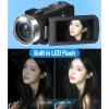 Wisoqu Camcorder Video Camera, 4K Ultra 80MP Vlogging Camera for, 18X Digital Zoom Camcorder Recorder 3.0" 270 Degree Rotation Screen Camcorders view 4