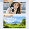 PUSOKEI 5K Digital Camera, Dual Screen Vlogging Camera with 18x Optical Zoom & Webcam, Built in Flash Auto Focus for Content Creators, Travel, Photography (White) view 2