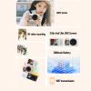 PUSOKEI 5K Digital Camera, Dual Screen Vlogging Camera with 18x Optical Zoom & Webcam, Built in Flash Auto Focus for Content Creators, Travel, Photography (White) view 3