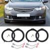 Car Audio Upgrade Kit 6.5" Speaker Adapter Plates with Wiring Harness for Honda Models 2006-2017 Direct Fit Black ABS Plastic Quick Installation view 2
