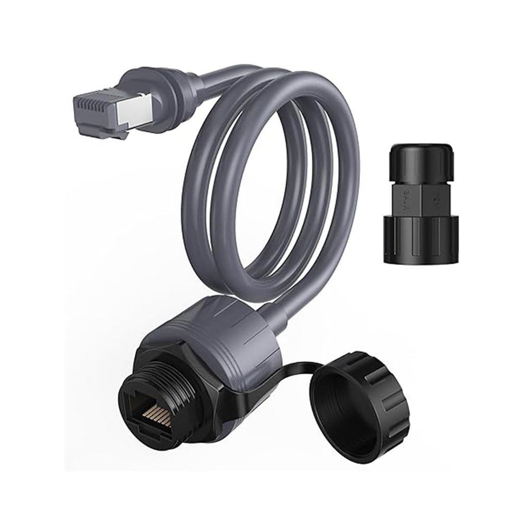 AoQhir Ethernet Adapter RJ45 Coupler  Gigabit Waterproof Network Cable Connector, IP68 Rated, Compatible with Starlink V3 Communication Cables
