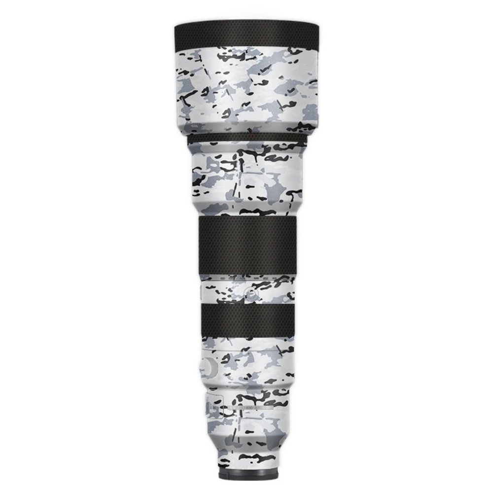 Camera Lens Skin Anti-Scratch Sticker for Sony FE 400-800mm F6.3-8 G Coat Vinyl Protective Film Decals 400-800 6.3-8(Snow Camouflage)