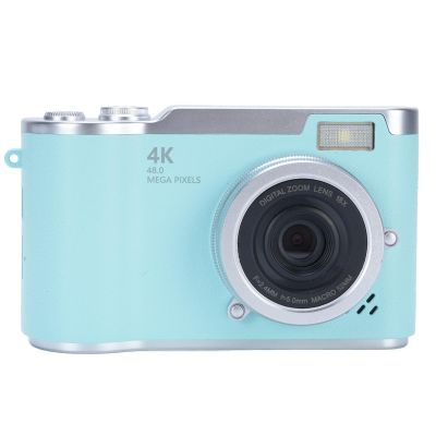 PUSOKEI 1080P 48MP Digital Camera, Compact Video Camera with Flip Screen & 8X Zoom, Vlogging Camera for Travel Photography (Green)
