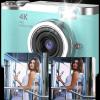 PUSOKEI 1080P 48MP Digital Camera, Compact Video Camera with Flip Screen & 8X Zoom, Vlogging Camera for Travel Photography (Green) view 2