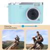 PUSOKEI 1080P 48MP Digital Camera, Compact Video Camera with Flip Screen & 8X Zoom, Vlogging Camera for Travel Photography (Green) view 4