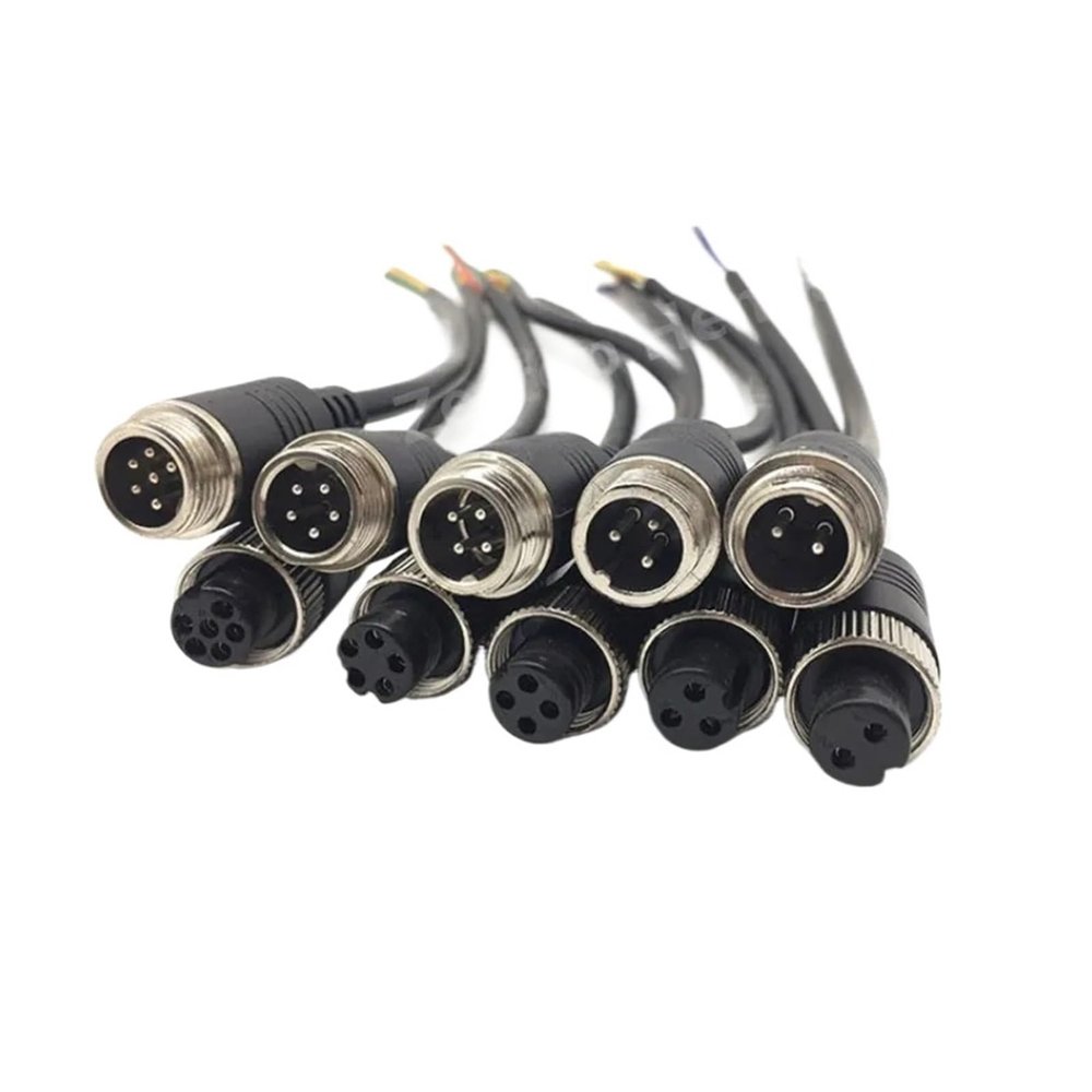 10Pcs M12 2 3 4 5 6 Pin Aviation Signal Cable GX12 Male/Female Wire Plug for Car Camera/DVR Video &M>oni>tor & Subwoofer(5Male 5Female,20CM,5Pin)
