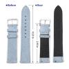 HFERHT Soft Suede Leather Watch Band 18mm 19mm 20mm 22mm 24mm Blue Watch Straps Stainless Steel Buckle Watch Accessories(Gray,20mm) view 4