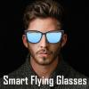 ASHATA AI Smart Sunglasses Translator Blue, 100+ Languages Bluetooth AI Translation Audio Glasses Built in Mic & Speaker, Real Time Translation, 5H Playtime view 4