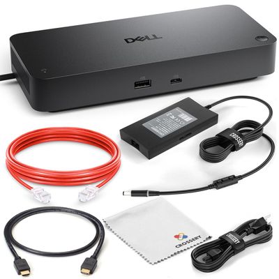 Dell Pro SD25TB4 Thunderbolt 4 Dock - USB-C Docking Station Hub for Dell Laptop, Quad Monitor Support, 4k Display, 180W Power Supply, Thunderbolt 4 Docking Stations for Windows, MacBook Pro