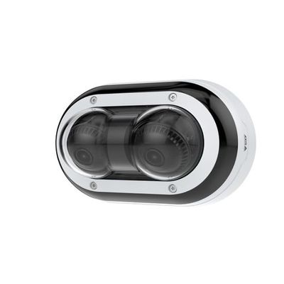 P4707-PLVE Dual-Sensor 360 IR Panoramic Varifocal Dome Camera with Deep Learning Processing, 2X 5MP at 30fps, 3.26-8.12mm Lens, 2.5X Optical Zoom, IP66/IP67 Vandal-Resistant, PoE Enabled