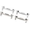 2-Pair No-Wobble Watch Band Connector Compatible with Samsung Galaxy Watch 8/8 Classic Adapters, Stable Connection Metal Adapter with Silicone (Silver/Light Grey, 20mm) view 1