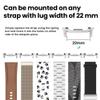 2-Pair No-Wobble Watch Band Connector Compatible with Samsung Galaxy Watch 8/8 Classic Adapters, Stable Connection Metal Adapter with Silicone (Silver/Light Grey, 20mm) view 2
