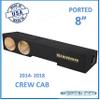 2014-2018 Sierra Crew Cab Truck Sub Box 8" Dual Subwoofer Enclosure Speaker Box Ground Shaker Speaker Box Stereo Subwoofer Box Enclosure Car Audio Home Audio Ground-Shaker Yellow view 2