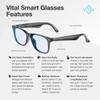 Vital Smart Glasses for Men AI Translation  Open-Ear Bluetooth 5.3 Audio, 164-Language Translator in Phone App Vital Smart Glasses for Women UV400 Blue-Light Blocker Voice-Assistant Eyewear AI Glass view 2