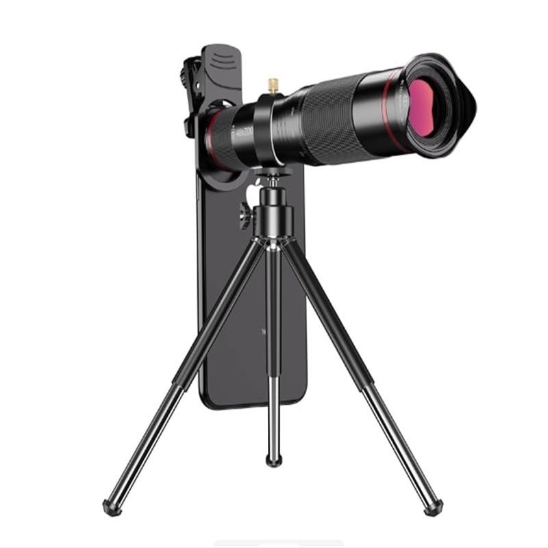 36X Phone Telephoto Lens, High-Power HD Retractable Zoom Mobile Phone External Camera Lens Kit With Tripod & Clip For Most Smartphones, Perfect For Wildlife/Bird Watching, Travel Photography(+Bracket)